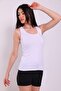 Tutku-White Tutku Women's Elastane Sports Tank Top - 4