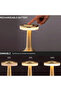 Gold Cylindrical LED Night Lamp Desk & Table Lamp for Bedroom Living Room with 3-Color Touch Control - 5