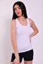 Tutku-White Tutku Women's Elastane Sports Tank Top - 3
