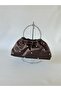 Brown Satin Portfolio Evening Dress Handbag