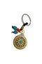 Mantra Wheel of Fortune and Abundance 12 Chinese Zodiac Metal Rotating Bottom Pattern Keychain - 5