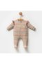 Colorful Animals Embroidered Striped Baby Girl Romper - 2