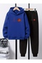 Children's Printed Hooded Sweatshirt and Sweatpants Set 3 Thread Raster for Autumn/Winter
