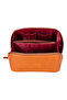 Ella Terra Cognac Genuine Leather Makeup & Travel Bag - 4