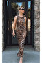 Leopard print satin dress - 2
