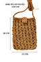 Handmade Straw-Looking Knitted Bag – Magnetic Closure, Summer Shoulder and Beach Bag - 4