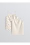 Square Collar Girl's Undershirt 2-Piece (W5)