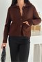 Polo Neck Pocket Detailed Knitwear Cardigan Aw25Hi0022 - 3