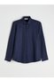 Front Button Closure Plain Long Sleeve Men's Shirt - 5