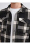 Ozmarka New Season Regular Fit Plaid Wool Blend Men's Lumberjack Shirt Jacket - 5