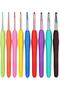 Crochet Set 9 Pieces |   2-6 mm Colorful Metal Tip |   Ergonomic Handle - 3