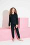 Girl Teenager and Children Square Pattern Long Sleeve Milan Fabric Front Buttoned Seasonal Pajama Set - 2