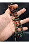 Red Green Color Sphere Cut Special Vermilion Powder Amber Prayer Beads - 2