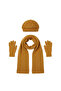 Women's Winter Knitted Beanie, Scarf and Gloves Set - 5