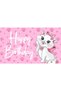Cute Cat Themed Birthday Banner Backdrop 60X100 Vinyl Tarpaulin Banner Birthday Party Set Decoration - 3