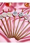 10 Pieces Bride to Be Bachelorette Themed Copper Rose Gold Metalized Paper Straws - 2