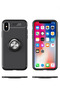 حافظة FLZ-SHOP لهاتف iPhone XS Max من السيليكون مع حلقة - أسود-ذهبي - 6