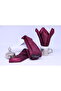Woven Tie with Handkerchief for Men in Burgundy and Navy Blue