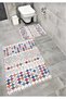 Water-Absorbent Non-Slip Bath Mat Set of 2 with Sponge Filling, Soft-Textured Decorative Set
