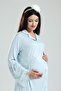 Women's Front Buttoned Lace Maternity Single Nightgown - 6