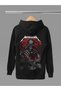 Metallica Printed Cotton Long Sleeve Ribbed 3-Ply Hooded Rock Sweatshirt