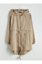 Beige Hooded Women's Jacket from Plus-Store - 7