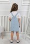 Floral Embroidered Children's Denim Gilet Dress - 4