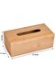 Bamboo Tissue Box Holder Storage Paper Box Wooden Tissue Holder Napkins Hole Rectangle - 2