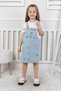 Floral Embroidered Children's Denim Gilet Dress - 2