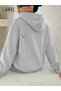 Women's Oversize Hoodie Gray – Birdline Minimal Bird Detail, Relax Fit