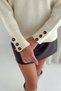 Stand Collar Half Placket Button Soft Textured Knitwear Sweater Aw25Kz0021 - 3