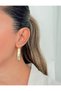 Steel Gold Hoop Earrings - 5
