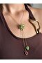 Idyllia Necklace Green Flower Y Necklace - 2