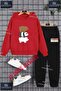 Children's Unisex "Pandas 3-Piece Back to Back" Special Printed Hooded Tracksuit Set
