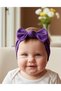 Baby Girl Children's Bow-Tie Hairband, 100% Cotton Combed Cotton, Non-Slip, Ultra Flexible Soft Headband - 4