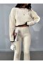 Women's Corded Fabric Raw Hem Viral Knit Set - 3
