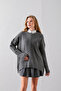 Crew Neck Oversize Boucle Knit Sweater - Comfortable and Stylish |   Quality Knitwear |   Trend Sweater - 6