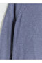 Blue Crew Neck Oversize Women's Knitwear Tunic - 6