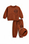 Boy's Winter Tracksuit Set Sweatshirt Bottom Cotton Three Thread Sh Fleece-Lined Casual Combination 2-4 Years Old - 4