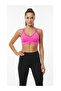 Neon Cross Strap Bra with Chest Pads Sports Pink Bustier