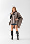 Button Detailed Oversize Women's Cape |   Outerwear and Casual Stylish Poncho, Trench Coat Poncho - 6