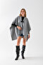 Button Detailed Oversize Women's Cape |   Outerwear and Casual Stylish Poncho, Trench Coat Poncho - Poncho