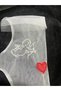 Nikah Gloves Special Design Tulle Gloves with Eros and Heart Embroidery after Party Bridal Gloves - 3