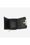 Black Leather Women's Wallet – Gold Detailed, Multi-Compartment Casual Wallet - 3