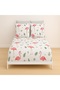 Patterned Double Size 160 X 200 Elastic Sheet and 2 Pillowcases