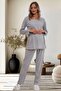 Gray Maternity Pajama Set - 2