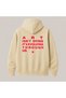 Oversized Sweatshirt with Hooded Kangaroo Pocket, Art Written on the Front, Printed Artistic Casual Daily Wear on the Back - 2