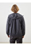 Anthracite Standard Mold Hooded Men's Raincoat - 5