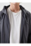 Anthracite Standard Mold Hooded Men's Raincoat - 3