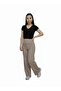 Selanik Twill Fabric Winter, Elegant, Wide Leg, High Waist, Comfortable Pants